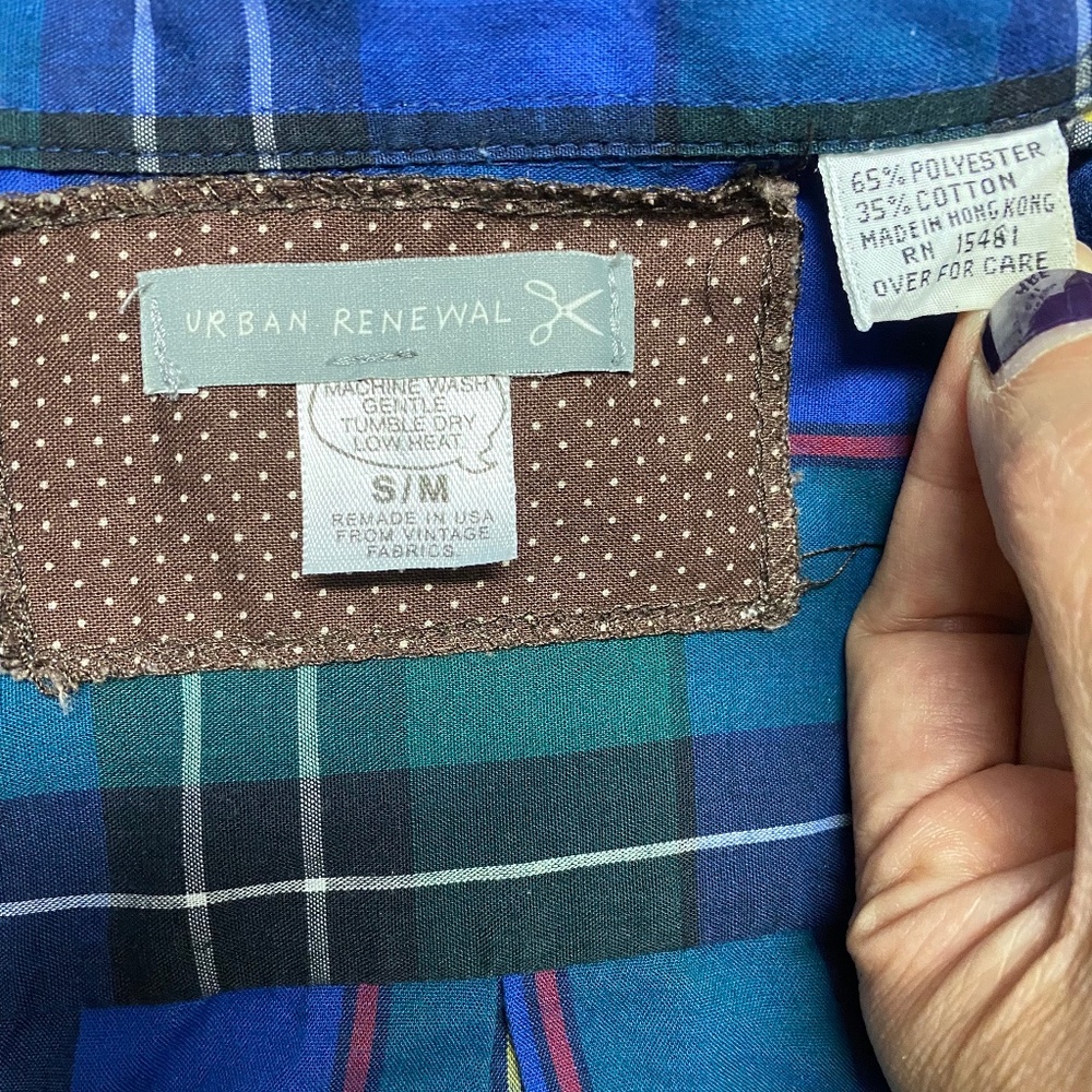 Urban Renewal Plaid Ruffle Top - Size S/M - Picture 5 of 7